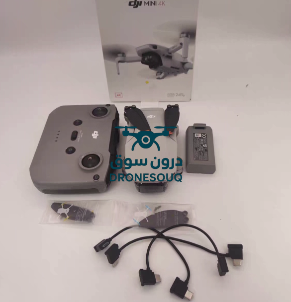 طائرة بدون طيار DJI Mini 4K مع جهاز تحكم عن بُعد، مثبت ثلاثي المحاور مع فيديو 4K30، مدى يصل إلى 6.2 ميل مع OcuSync 2.0، سرعة طيران تصل إلى 36 ميلاً في الساعة، مدة طيران تصل إلى 31 دقيقة، لون رمادي | CP.MA.00000787.02 