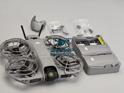 مجموعة DJI Neo 2 Fly More - تتضمن جهاز تحكم عن بعد RC-N3، و3 بطاريات، ومحور شحن، وواقيات للمروحة