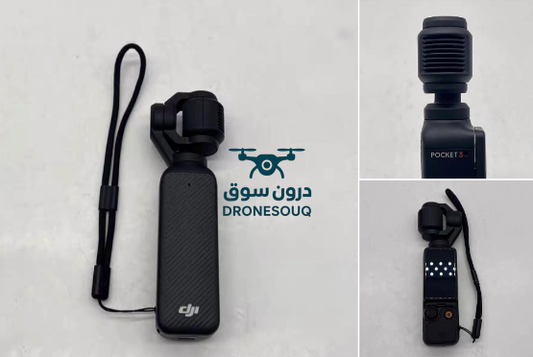 كاميرا DJI Osmo Pocket 3، شاشة لمس ٢ بوصة بدقة ٣١٤×٥٥٦ بكسل، تصوير أفقي-رأسي ذكي، مستشعر CMOS ١ بوصة، دقة ٤K/١٢٠ إطارًا في الثانية، مثبت ميكانيكي ثلاثي المحاور، Active Track 6.0، تركيز سريع كامل البكسل، أسود | OP9923 
