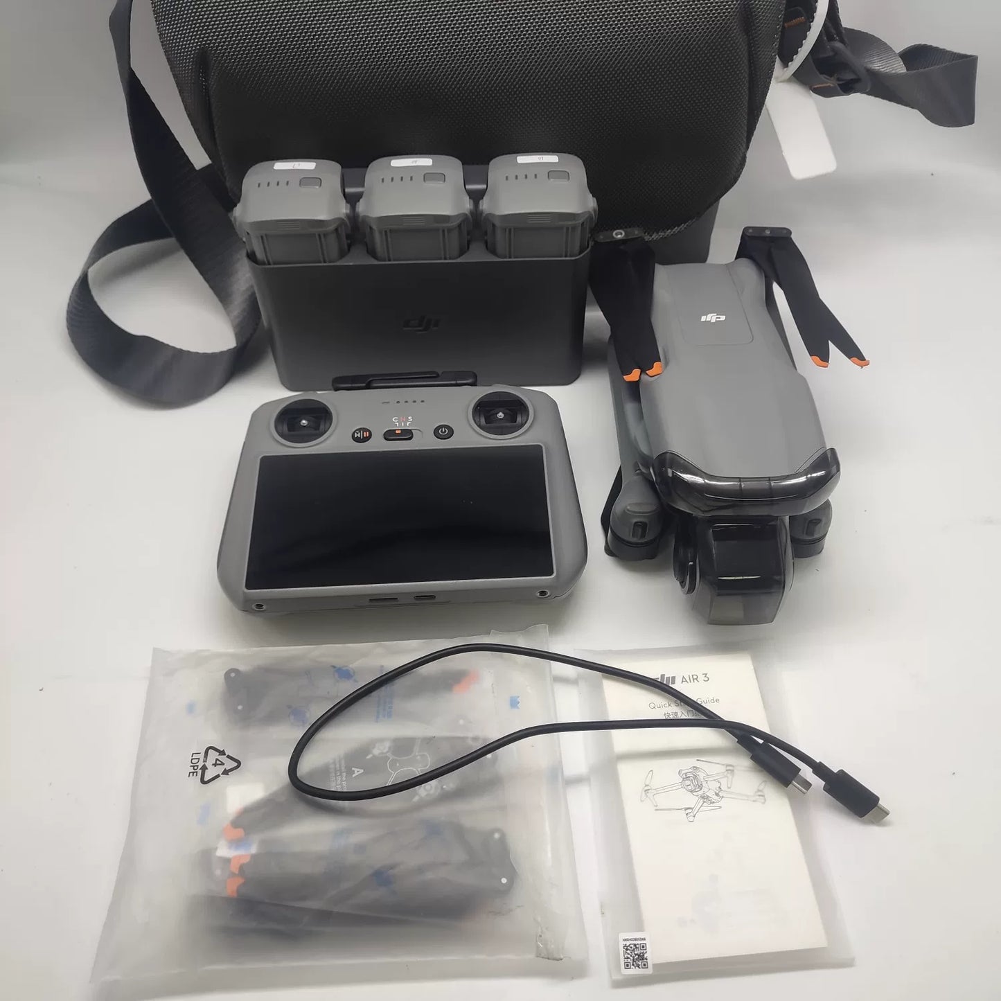 95% New (Like New) DJI Air 3 Screen Remote Fly More Combo with DJI Care Refresh