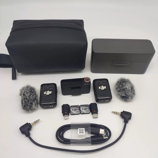 Near-New DJI Mic 2 (2 Mics + 1 Receiver with Charging Case)