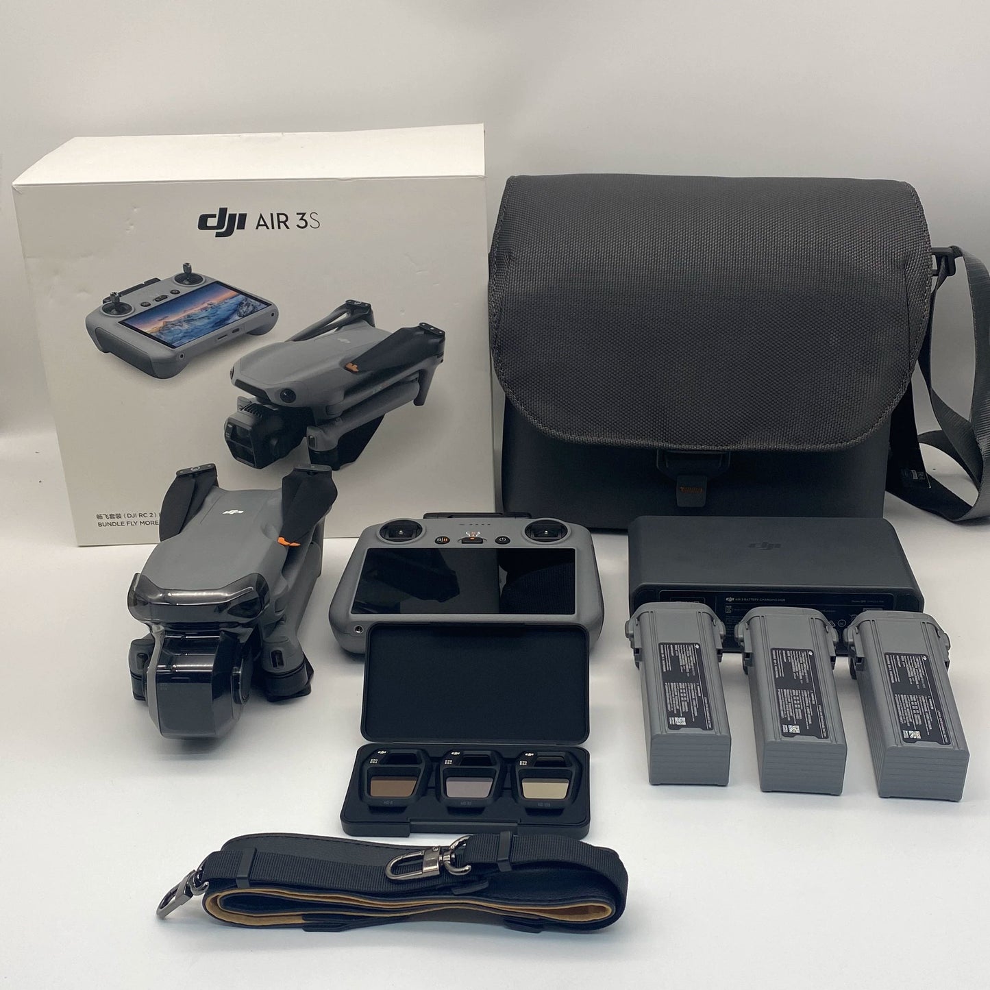 DJI Air 3S Fly More Combo with Screen Remote Module and Care Refresh - Excellent (95% New)