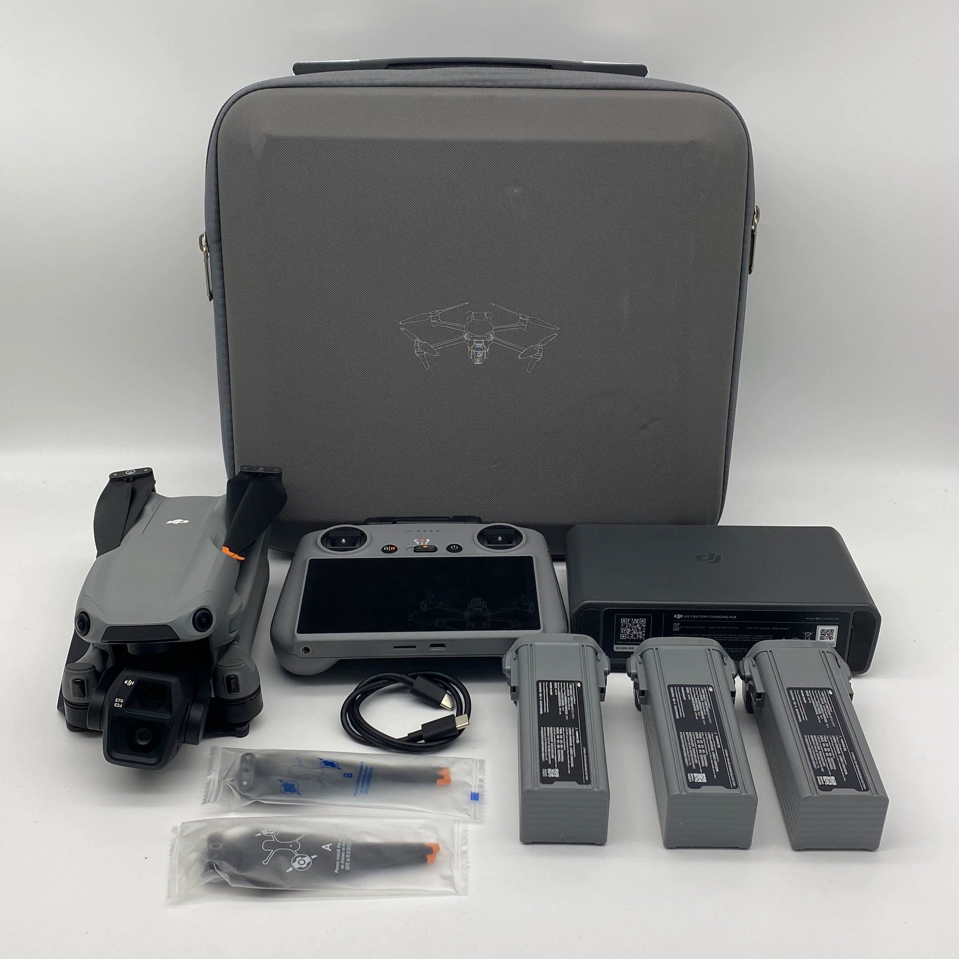 DJI Air 3S Fly More Combo with Screen Remote and Care Refresh - Excellent (95% New)