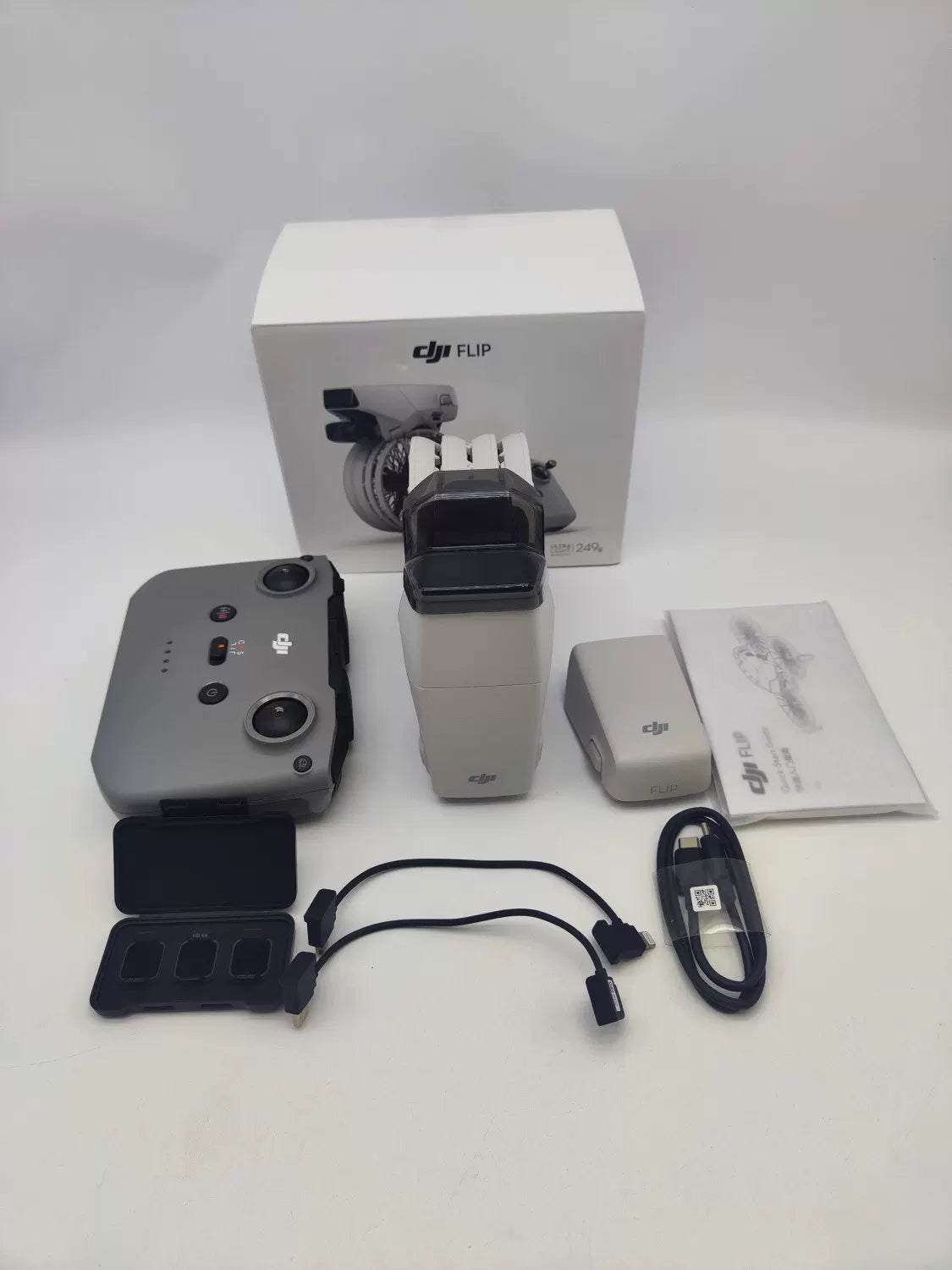 95% New (Like New) DJI flip Standard Remote Standard Combo Dual Battery with DJI Care Refresh