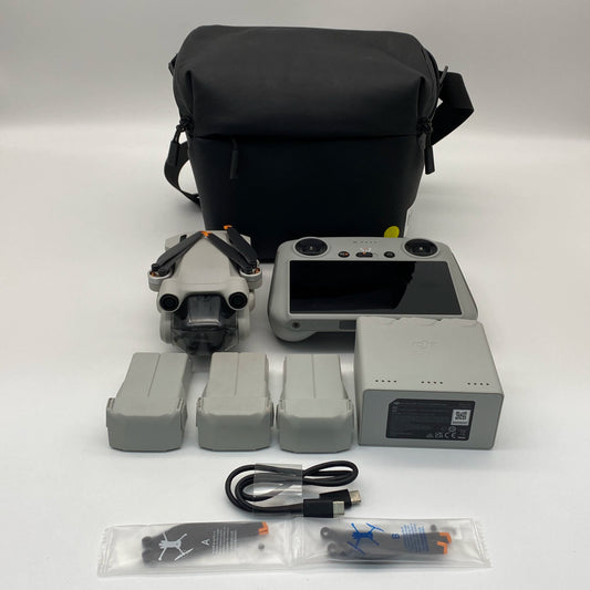 DJI Mini 3 Pro with Screen Remote Triple Long Range Battery Kit - Very Good (90% New)