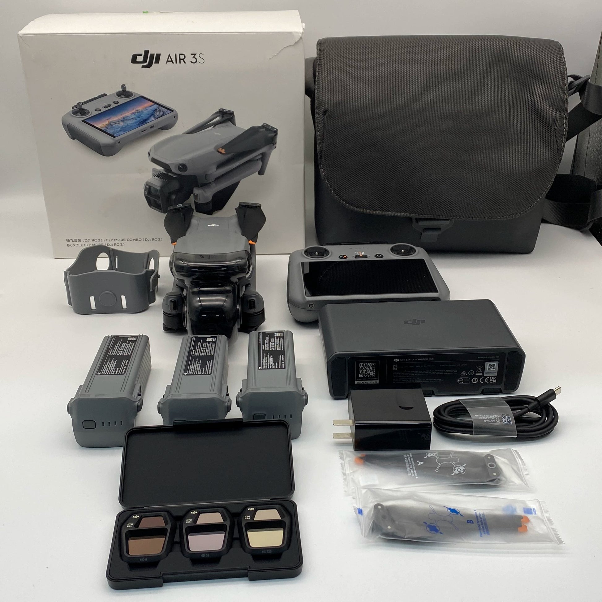 DJI Air 3S Fly More Combo with Screen Remote - Like New (99%)