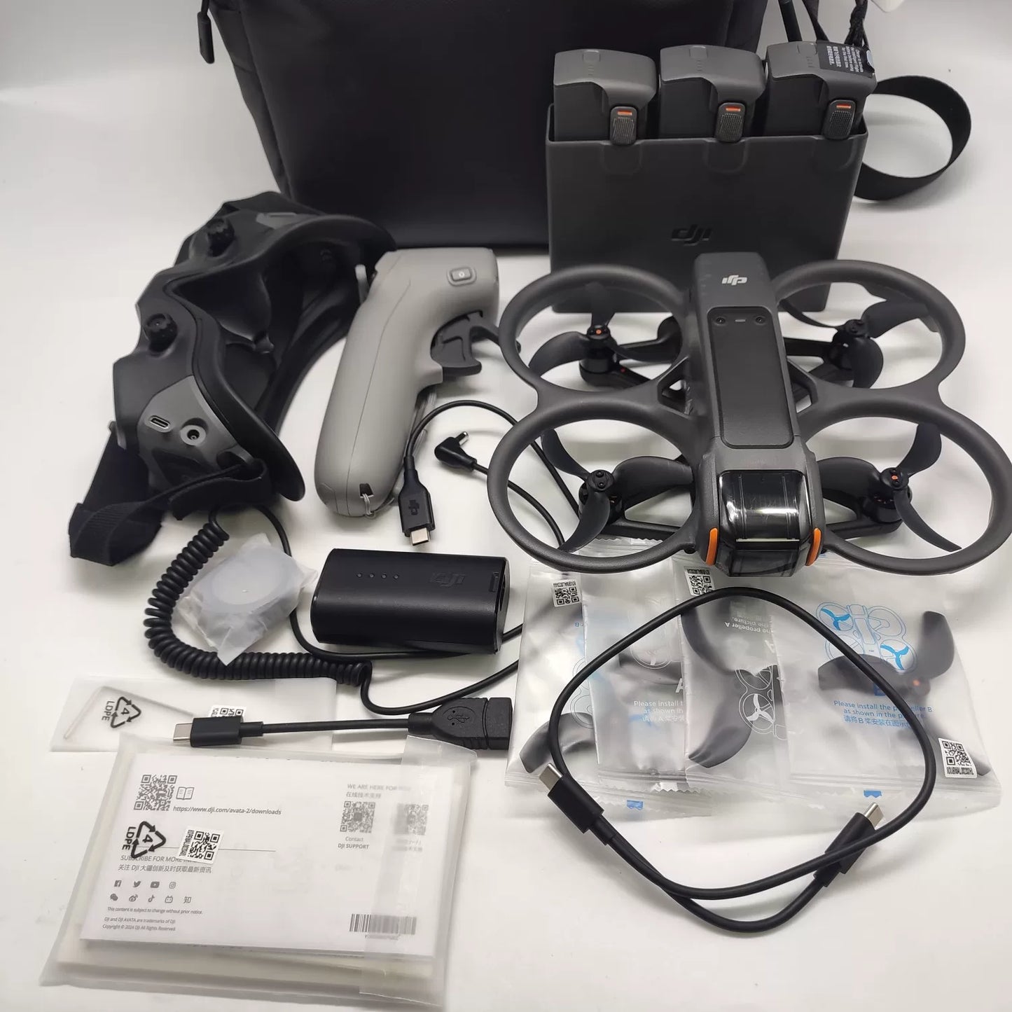 95% New (Like New) DJI Avata 2 Advanced Fly More Combo with DJI Care Refresh