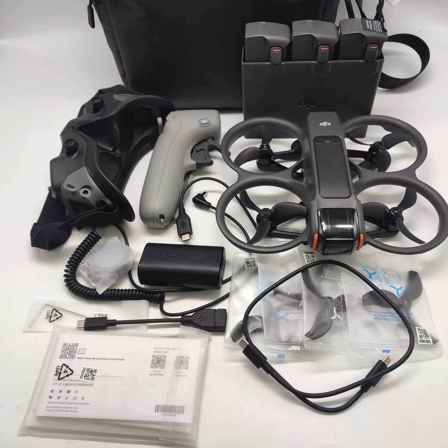 95% New (Like New) DJI Avata 2 Advanced Fly More Combo with DJI Care Refresh