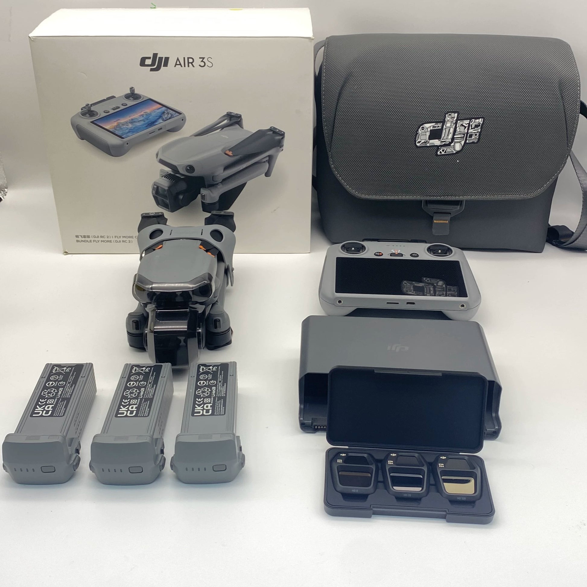 DJI Air 3S Fly More Combo with Screen Remote Module and Care Refresh - Excellent (95% New)