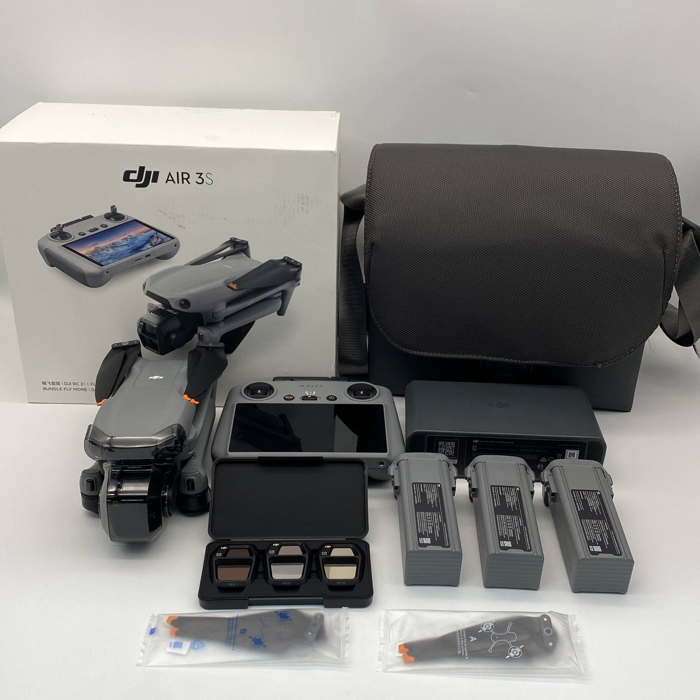 DJI Air 3S Fly More Combo with Screen Remote and Care Refresh - Like New (99%)