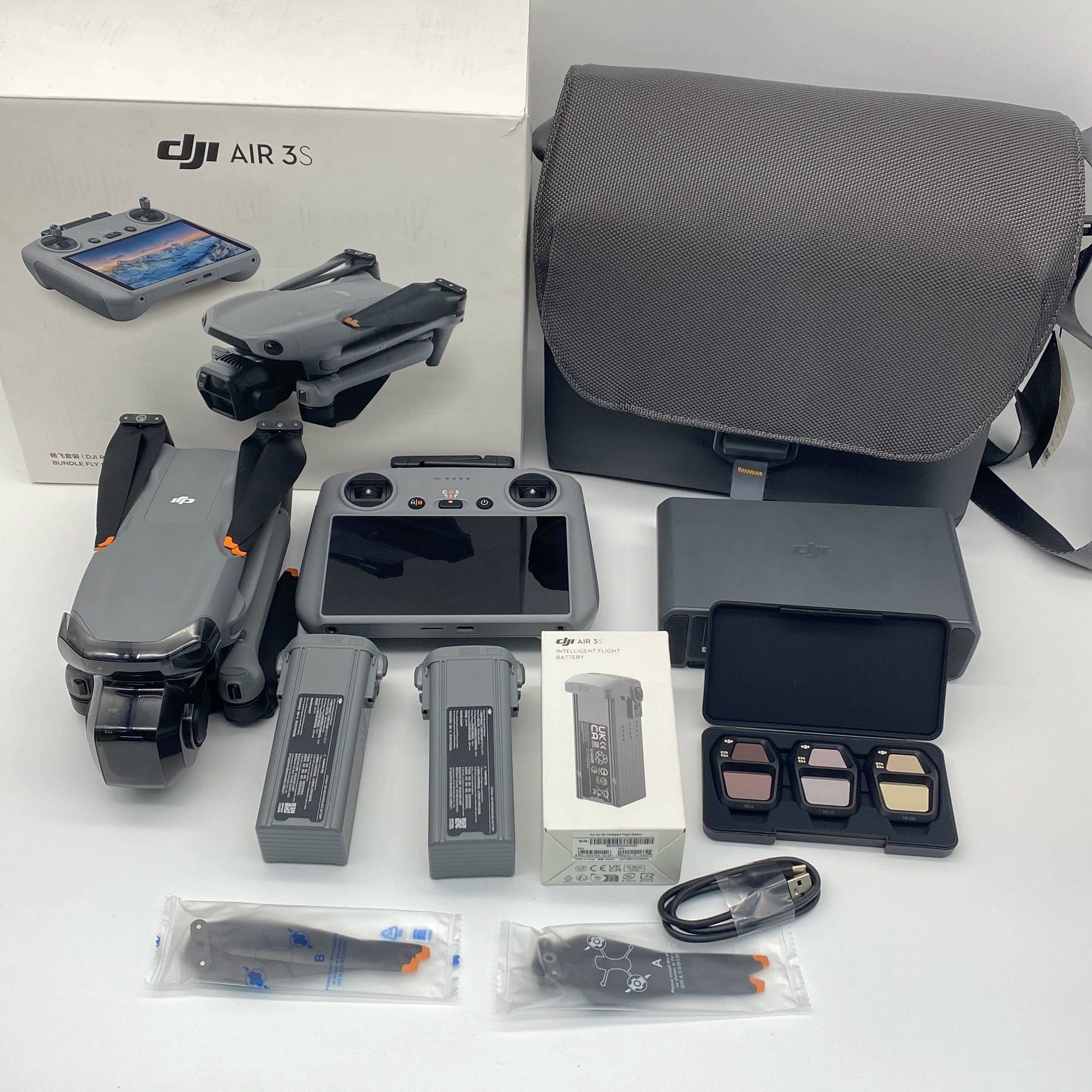 DJI Air 3S Fly More Combo with Screen Remote and Care Refresh - Like New (99%)