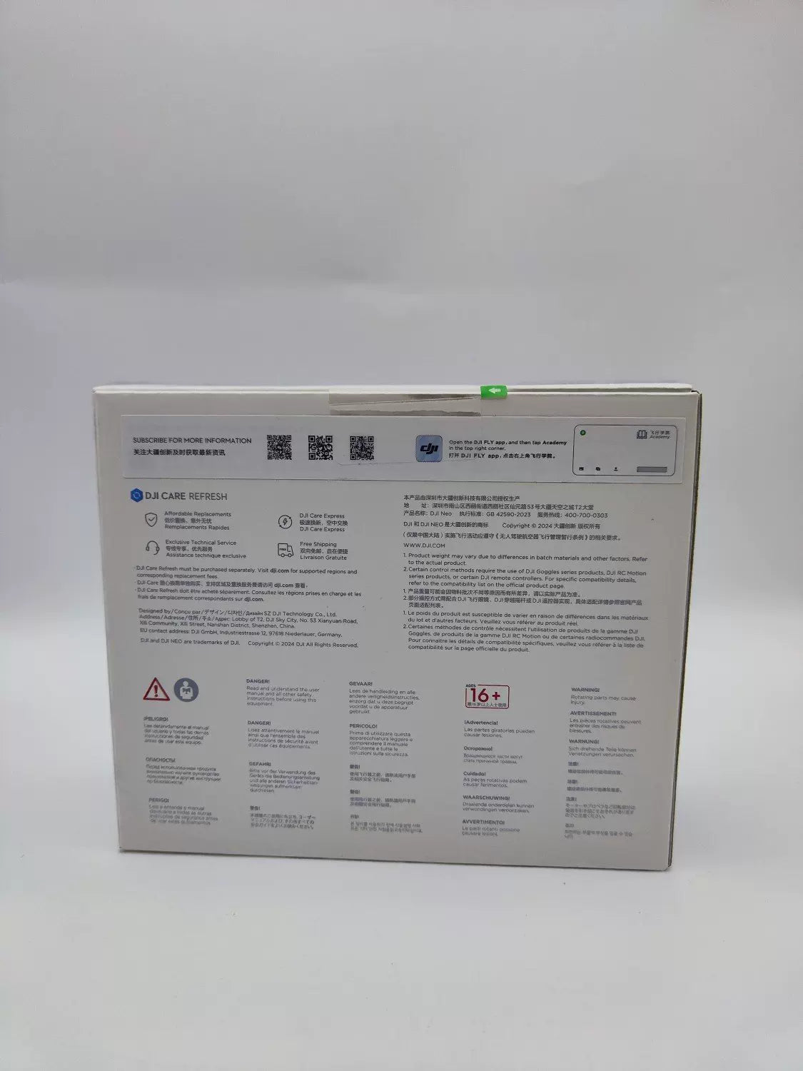 Brand New DJI neo Fly More Combo with 2-Year DJI Care Refresh