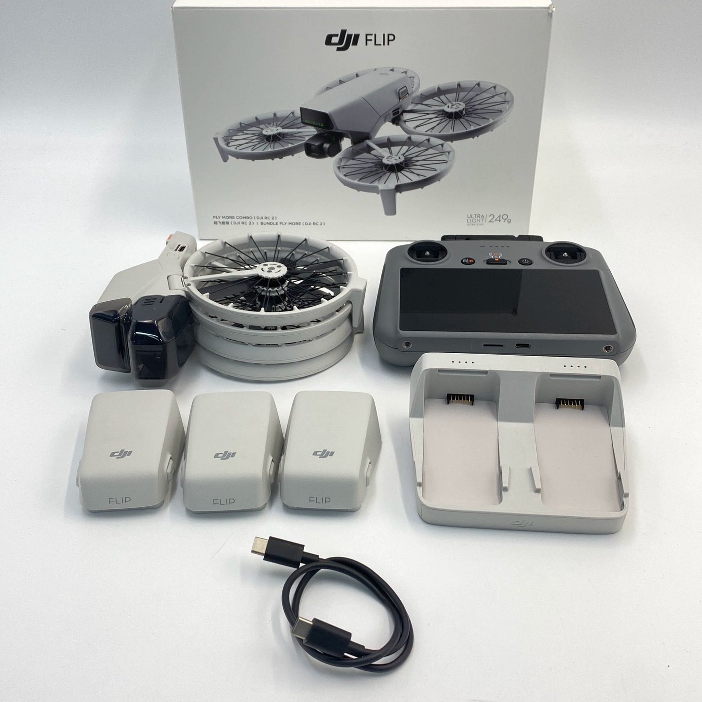 DJI Flip Fly More Combo with Screen Remote and Care Refresh - Excellent (95% New)