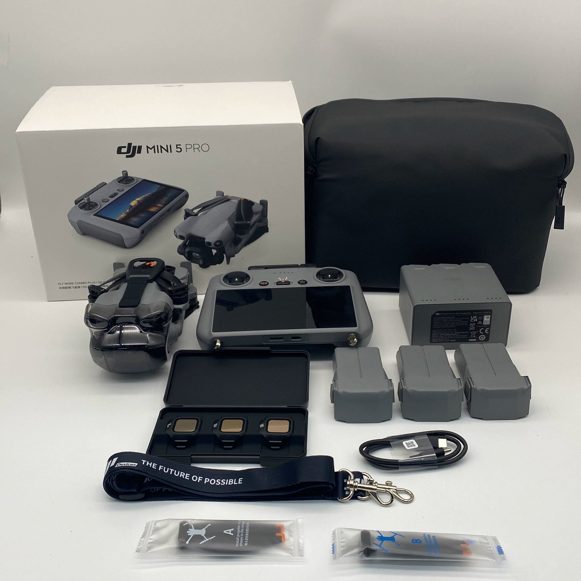 DJI Mini 5 Pro Long Range Fly More Combo RC 2 Enhanced Transmission - Like New (99%)