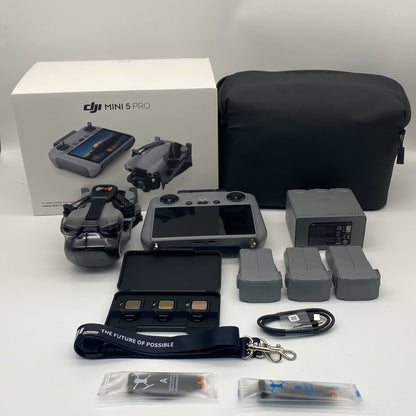 DJI Mini 5 Pro Long Range Fly More Combo RC 2 Enhanced Transmission - Like New (99%)