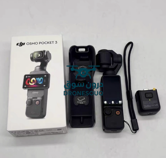 كاميرا DJI Osmo Pocket 3، شاشة لمس ٢ بوصة بدقة ٣١٤×٥٥٦ بكسل، تصوير أفقي-رأسي ذكي، مستشعر CMOS ١ بوصة، دقة ٤K/١٢٠ إطارًا في الثانية، مثبت ميكانيكي ثلاثي المحاور، Active Track 6.0، تركيز سريع كامل البكسل، أسود | OP9923 